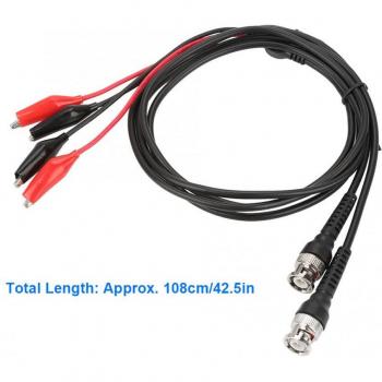 BNC Q9 to Dual Clip Oscilloscope Test Leads (2pcs)