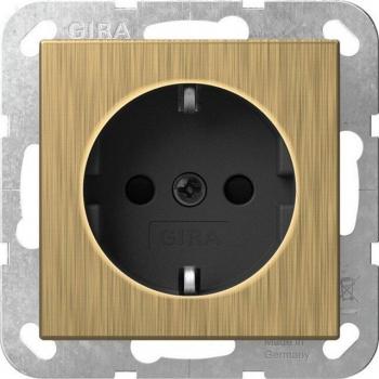 Gira System 55 SCHUKO-Steckdose Bronze/Schwarz
