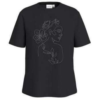 Vila Sybil T-Shirt Regular Fit in Schwarz