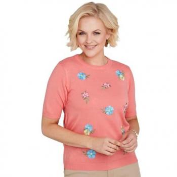 Amber Floral Short-Sleeve Layer