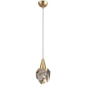 Schuller Lighting Aquaria Integrated LED Pendant Ceiling Light Matt Gold, Transparent 3000K 450Lm