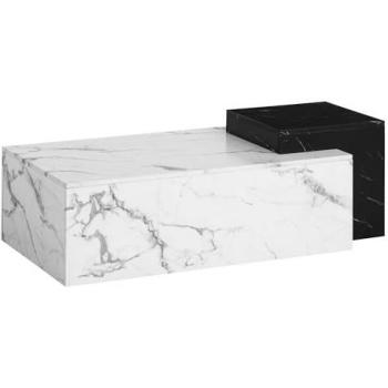 Rechteckiger Wohnzimmertisch Marmor-Design 120x60x40