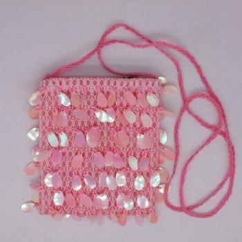 Mädchen Schultertasche mit Glitzerperlen