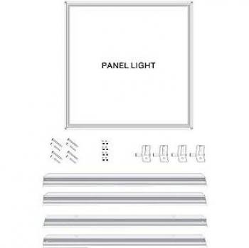 EDM 31661 LED Panel Frame, Matt Chrome, 60 x 60 x 4.2 cm