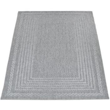 Tapis Gris Scandinave Tissage Plat 200x290 cm