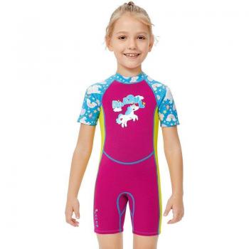 Combinaison apnée surf néoprène 2.5MM fille rouge