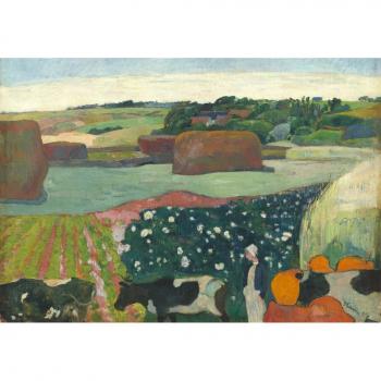 190‑Stück‑Puzzle: Gauguins Heuhaufen in Bretagne, 1890 (Korrigiert)
