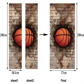 PVC Basketball Aufkleber für Innenräume