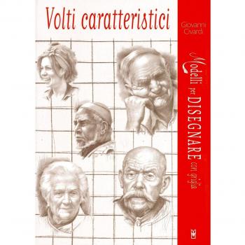Volti caratteristici. Modelli per disegnare con griglia