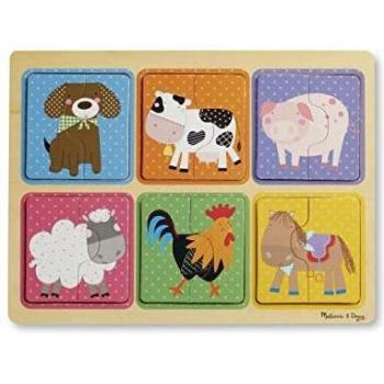 Fattoria in Legno: 6 Puzzle Animati – Melissa & Doug