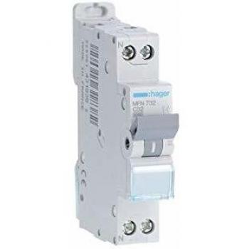 Hager 2A Interruttore Magnetotermico Ph+N