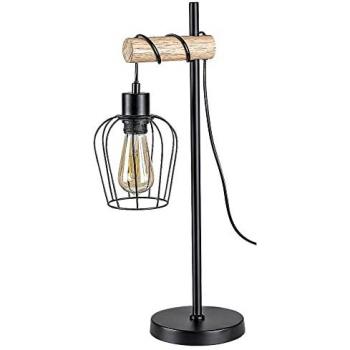 Lámpara de Mesa Estilo Industrial E27 Rabalux Fabian Metal Negro Mate