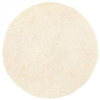 VidaXL Teppich Rund Shaggy Creme 120x120 cm