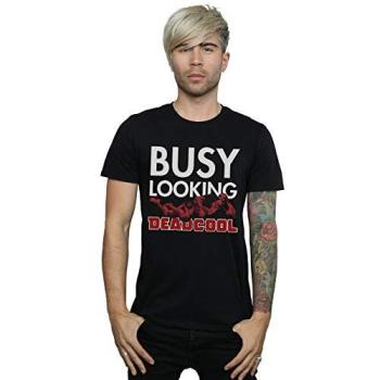 T-shirt a maniche lunghe Marvel Deadcool: Design Busy Looking
