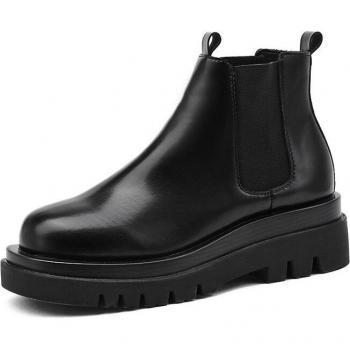 Solide schwarze Stiefeletten für Damen