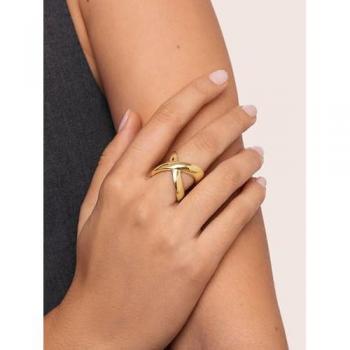 Anillo en Acero Bañado en Oro 18Kt