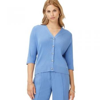Cardigan BRAX Style ALICE Gr. 36, blau, Damen, 83% Viskose, 17% Polyamid, Strickjacken