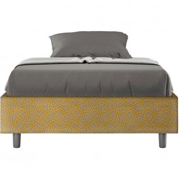 Cama Estilo Casual 120x210 sin Somier, Lona Amarilla, Diseño Era 6