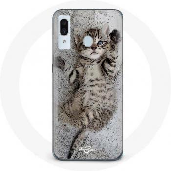 Galaxy A20 Cute Bengal Cat Protective Case