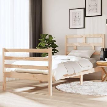 Solid Wood Bed Frame 90x190 cm Single