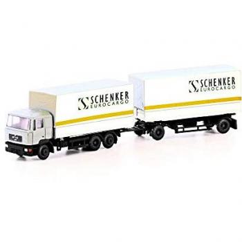 Minis by Lemke Modelleisenbahn-Straße N MAN F90, 3-achs Wechselpritschen-Hängerzug