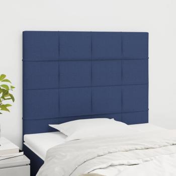 VidaXL Schlafzimmerdeko: Blaues Kopfteile-Set, 2 Stück, 100 × 5 × 78/88 cm, Stoff