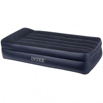Intex Supreme Air-Flow Queen Size Elevated Premium Comfort Airbed with Built-in Pump and Pillow Top (66706)