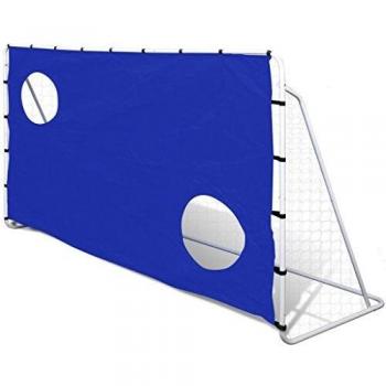 VidaXL Football Net with Target Wall Steel 240 x 92 x 150 cm