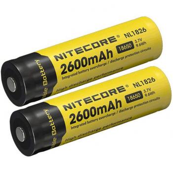 NITECORE 18650 2600mAh Rechargeable Li-ion Battery (2PCS)