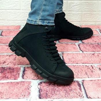 Calzado deportivo HammerJack Aversa Black para hombre, cuero real, cierre de cremallera y tracción antideslizante