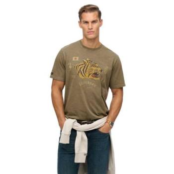 Superdry Campaign Souvenir XL Dark Olive T‑Shirt – Loose Fit