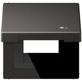 Tapa Doble USB Antracita para Marco 1 Módulo