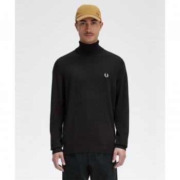Maglia in Misto Cotone e Lana Merino Fred Perry Verde XL