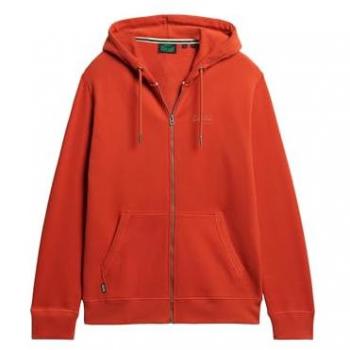 Felpa Superdry Essential Logo Zip Rosso Cuore