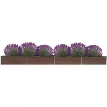 Cabecero LED Montado en Estructura de Metal Marrón – 140×200 cm
