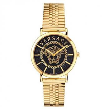 Versace Unisex V-Essential Gold Edelstahl Uhr