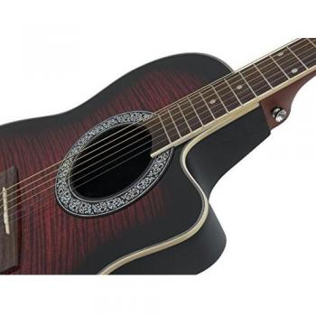 Guitare Dimavery RB-300E Folk Électro Rouge