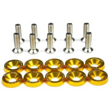 Boulons de pare-choc en aluminium M6 pour Honda, 10 pièces