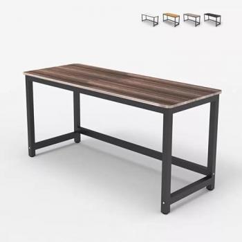 Bureau Moderne 120 – Palette Noire et Noyer, Format Rectangle