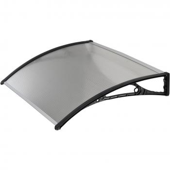 Pensiline da Balcone in ABS di Profondità 70 cm, Lunghezza 100 cm, Colore Nero