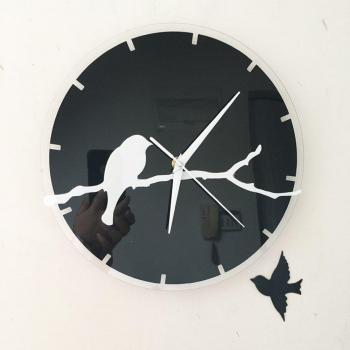 3D Acrylic Bird Branch Wall Clock