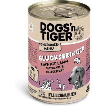 Dogs’n Tiger Schlemmermenü Hund 6 × 400 g – Rind & Lamm mit Pastinaken & Bla