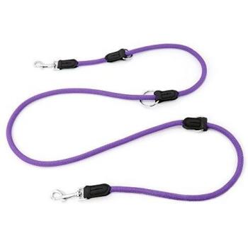Einstellbare Doppelleine Grand Line – 1,5 m lila für Hund & Hund
