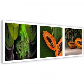 Impronta Canvas Feeby 90x30 cm con Motivo Papaya Verde