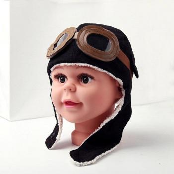 Gorro de piloto con orejeras para niños
