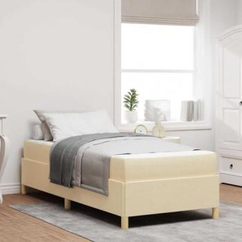 Tessuto Box Spring 90x200 cm Crema Beige White