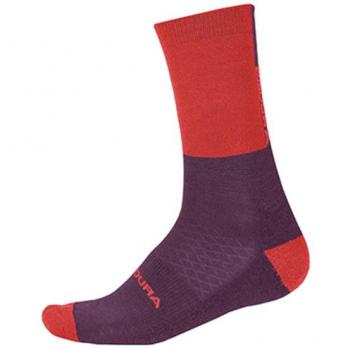 Calcetines Endura BaaBaa Merino rojo granada lila