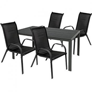 Gartengarnitur Sitzset 5‑teilig 150 × 90 cm Polywood