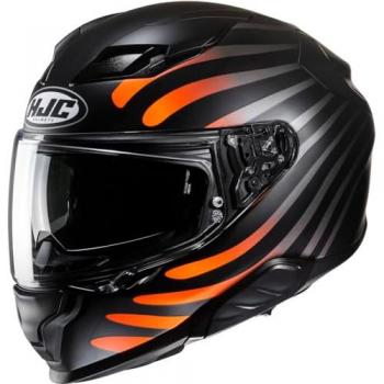 Casque HJC F71 Zen Noir Orange Argent M