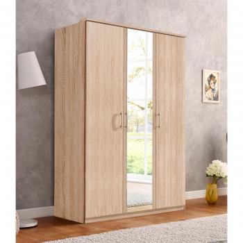 PRIESS Kleiderschrank Husum, braun, mit Kranz